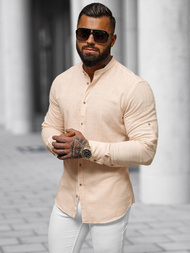 Pánska Košeľa Broskyňa OZONEE O/V85