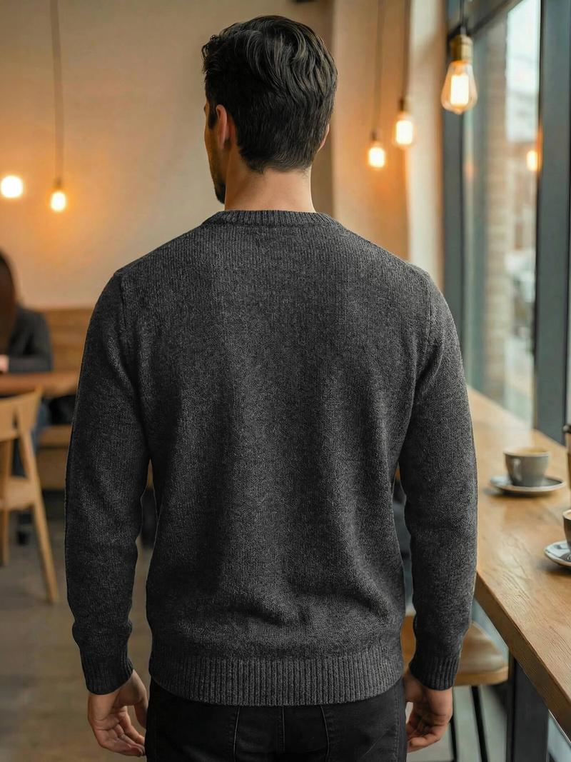 Pánsky Sveter Grafitový OZONEE JS/59B3607/5