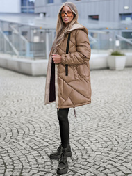 Dámska bunda camelová OZONEE JS/5M3189/84Z