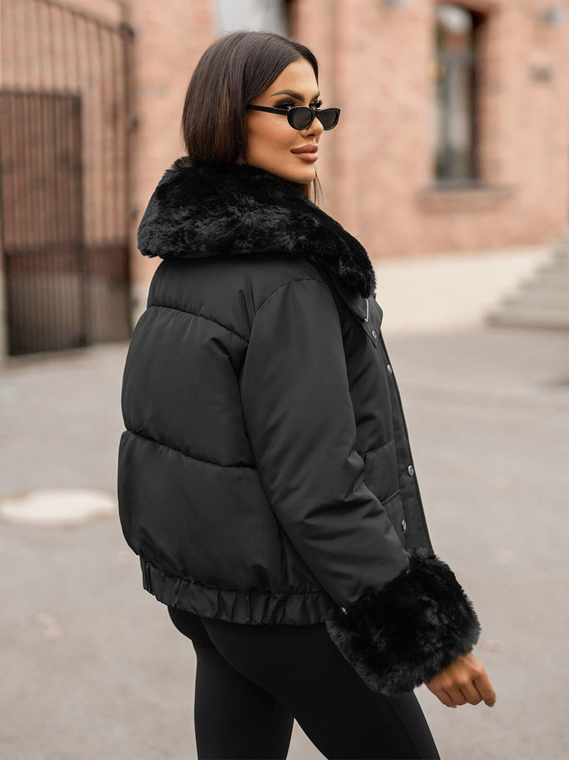 Dámska Zimná Bunda Čierna OZONEE O/H833