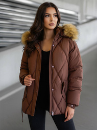 Dámska Zimná Bunda Čokoláda OZONEE JS/5M3329/158Z