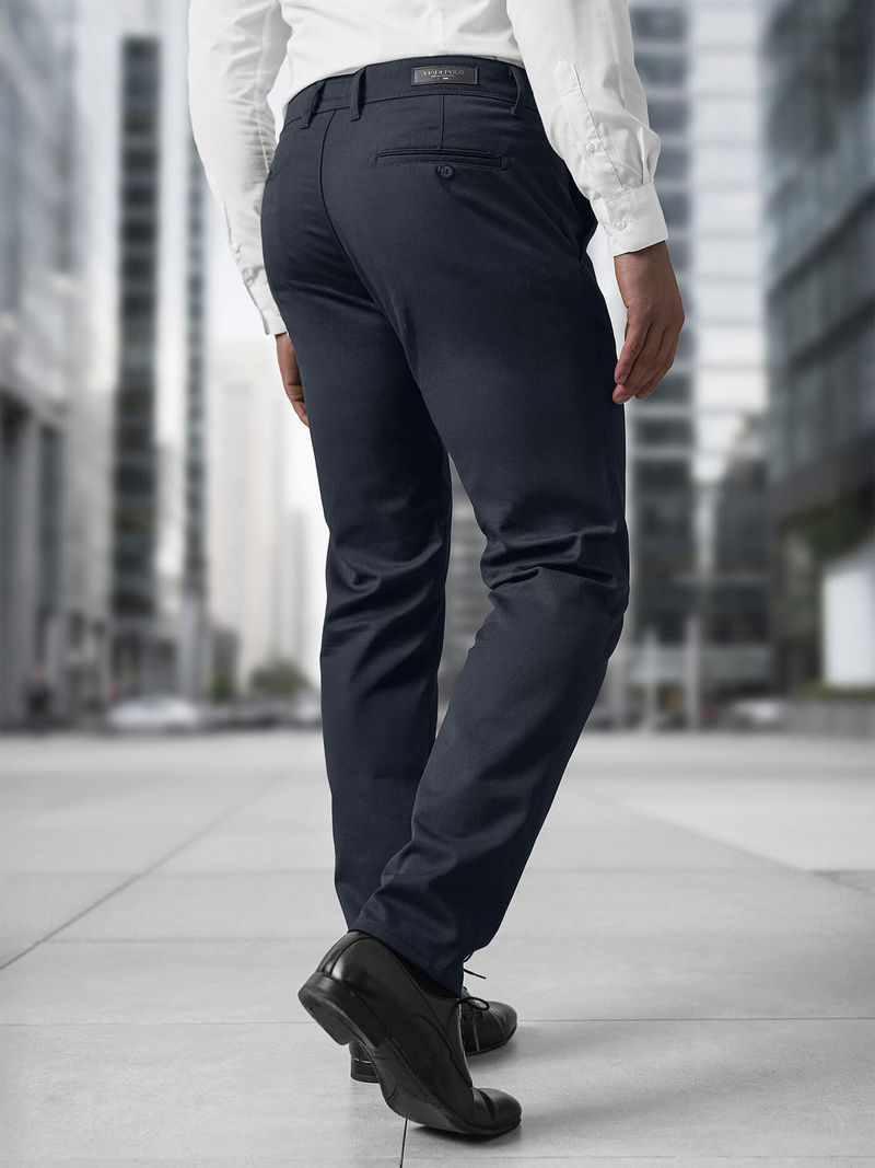 Pánske Chino Nohavice Námornícke Modré OZONEE V/5100