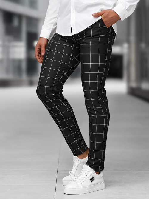 Pánske Chino Nohavice Čierne OZONEE DJ/5505Z