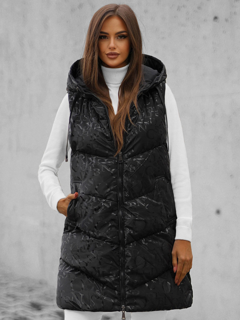 Dámska Obojstranná Vesta Čierna OZONEE O/DK118/1Z