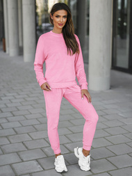 Dámska Velúrová Tepláková Súprava Prášková Ružová OZONEE O/8C1173/38