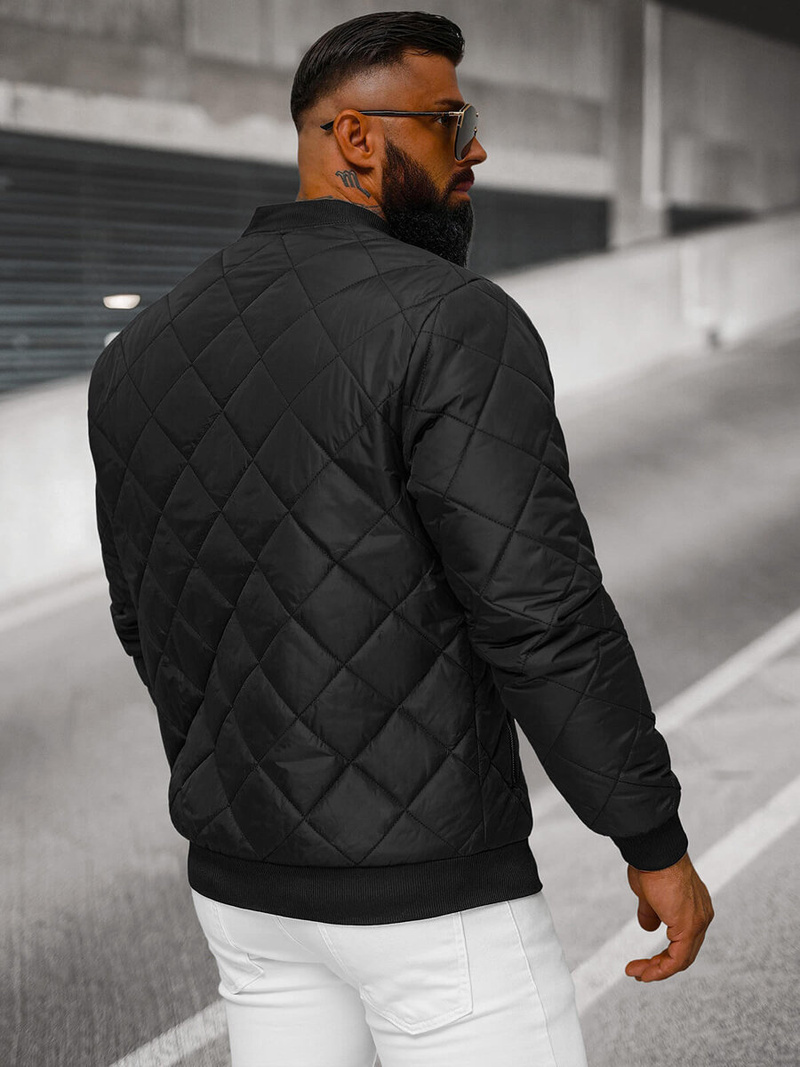 Pánska Bunda Čierna OZONEE JS/MY01Z