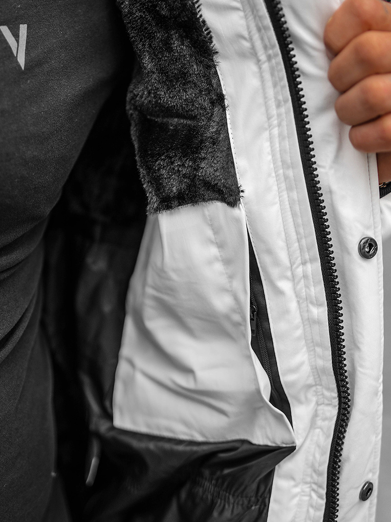 Pánska Bunda Biela OZONEE O/M798