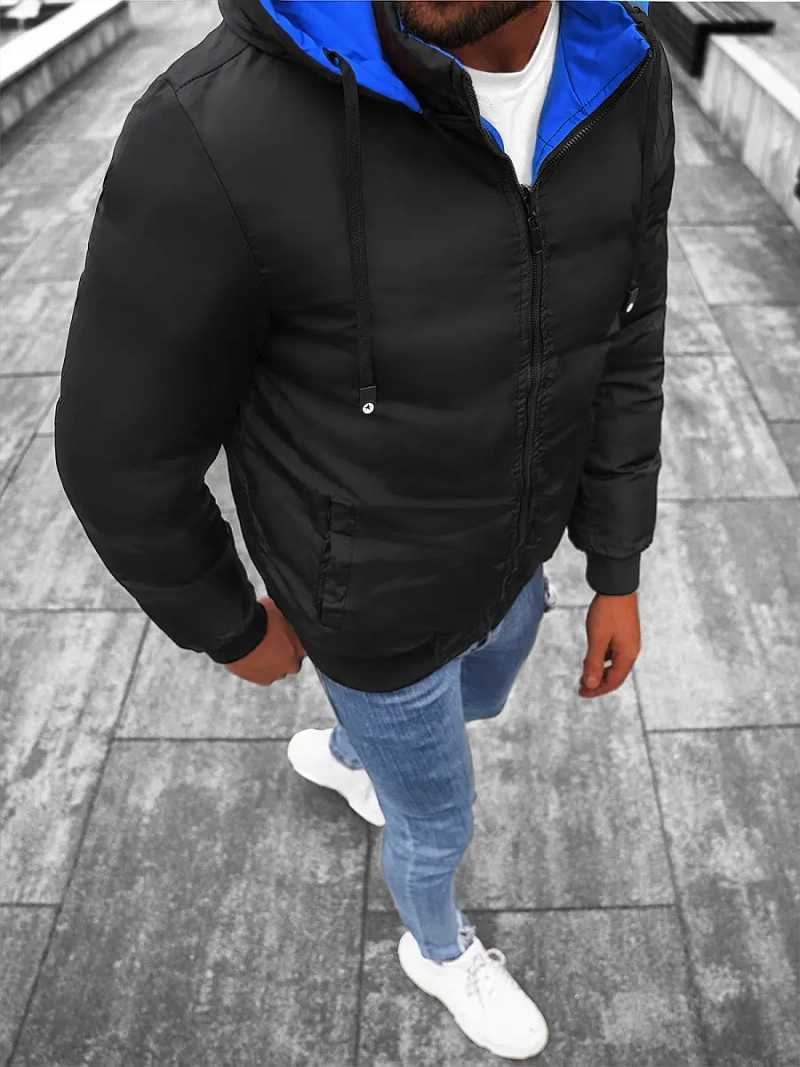 Pánska Obojstranná Bunda Modrá/Námornícka-Modrá OZONEE JS/M760/215