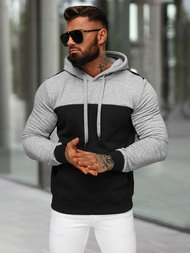 Pánska Mikina Čierna OZONEE JS/8B1307/3