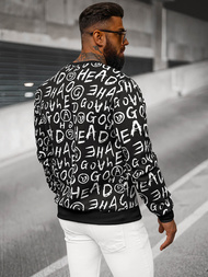 Pánska Mikina Čierna OZONEE JS/8B1221/3