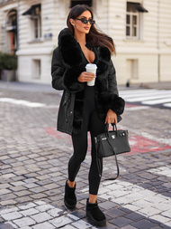 Dámska Zimná Bunda Čierna OZONEE JS/16M9062/392Z