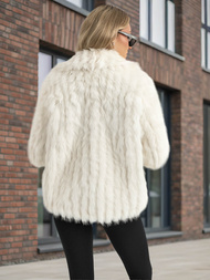 Dámska bunda biela OZONEE JS/11Z8261