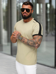 Pánske Tričko Béžová OZONEE O/QQ1196