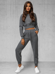 Dámska dvojdielna tepláková súprava grafitová OZONEE JS/8C78/5Z