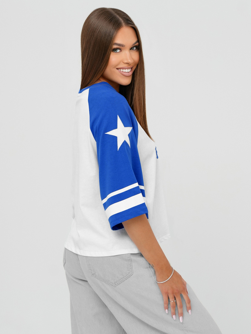 Dámske Tričko Bielo-Modré OZONEE JS/R62493