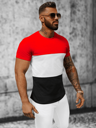 Pánske Tričko Červený OZONEE JS/8T90/2Z