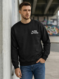 Pánska Mikina Čierna OZONEE JS/65B3918/3Z