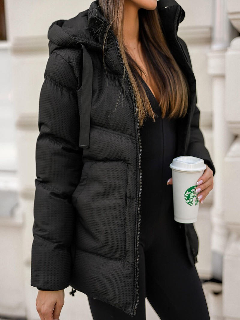 Dámska bunda čierna OZONEE JS/5M3251/392Z