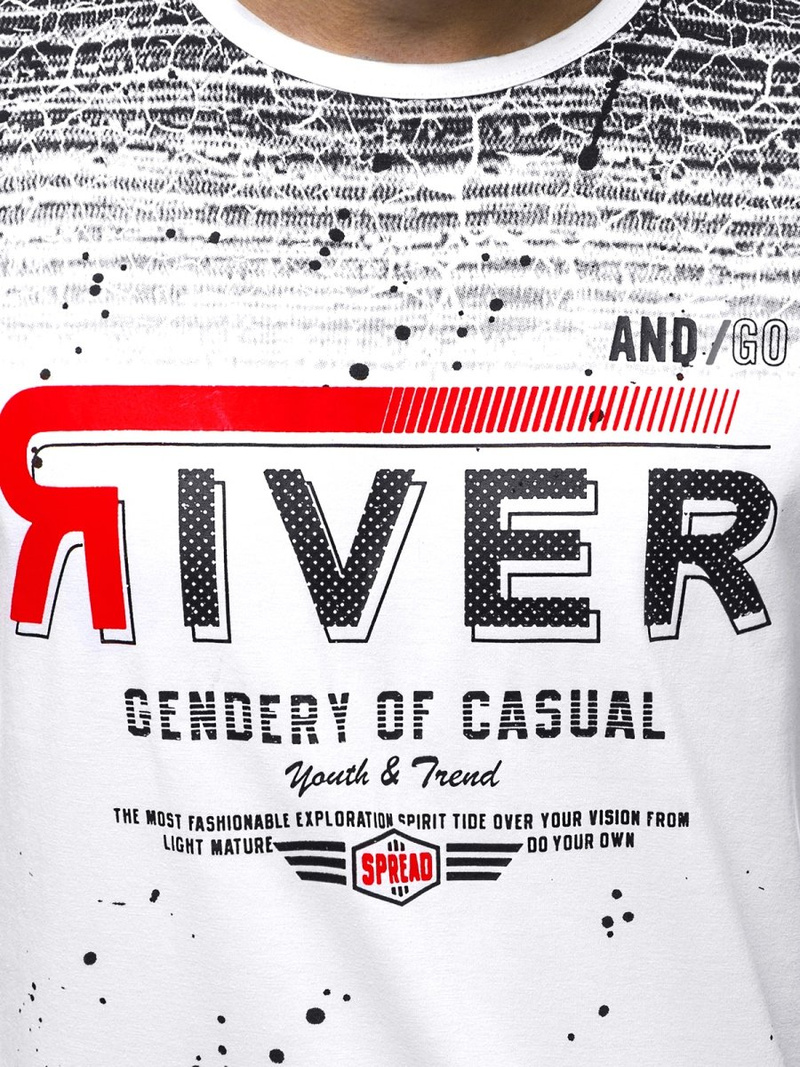 Pánske Tričko Biele OZONEE JS/SS10960