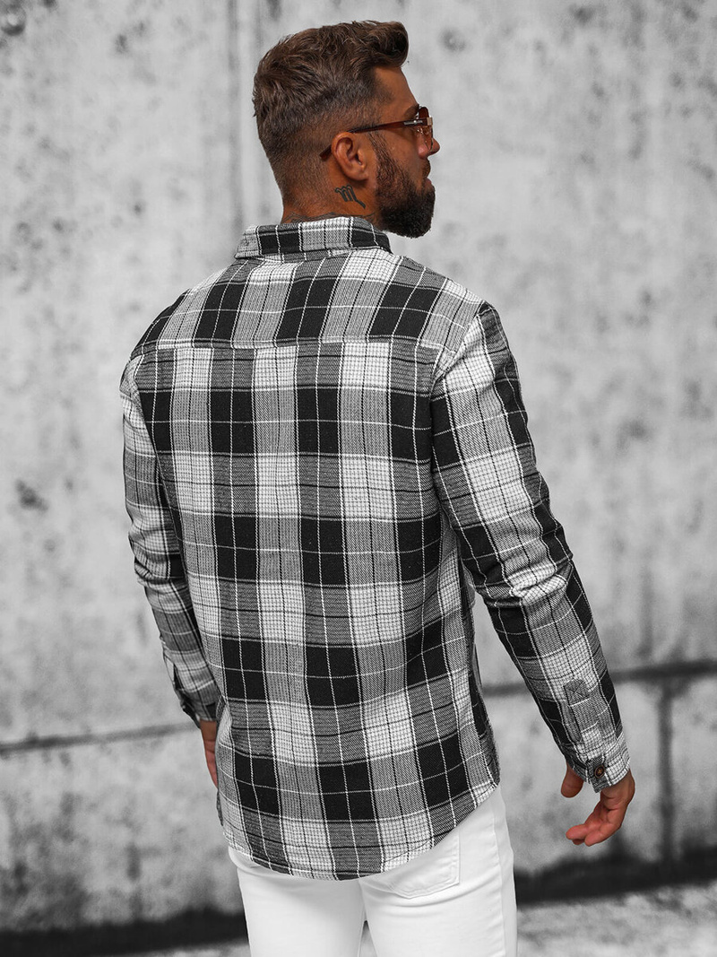 Pánska košeľa čierna OZONEE NB/MC727N