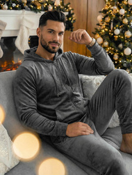 Pánska Velúrová Tepláková Súprava Grafitová OZONEE JS/8C1169/6Z