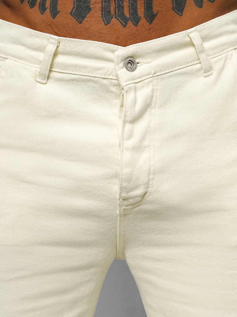 Pánske Nohavice Ecru OZONEE DO/4001