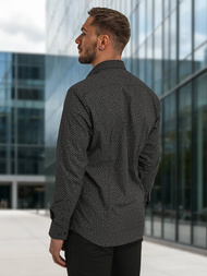 Pánska Košeľa Crna OZONEE V/V184