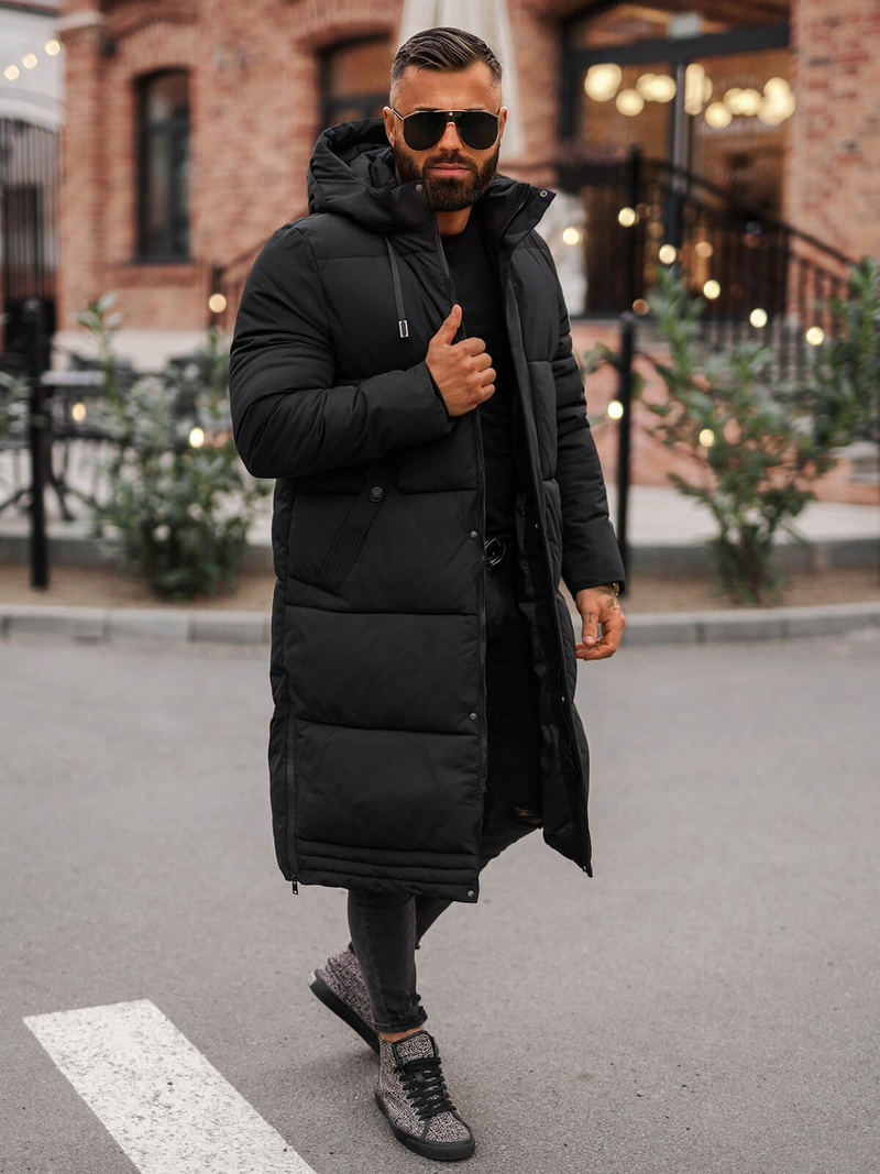 Pánska Zimná Bunda Čierna OZONEE JS/19M1290/392