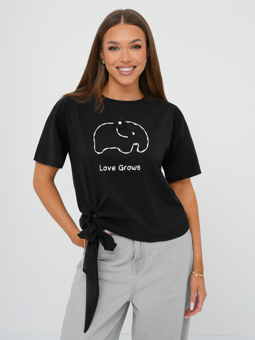 Dámske Tričko Čierne OZONEE JS/RJ77247