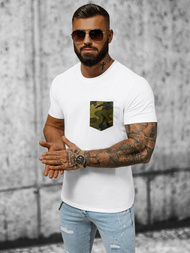 Pánske Tričko Bielé OZONEE JS/8T85/2Z