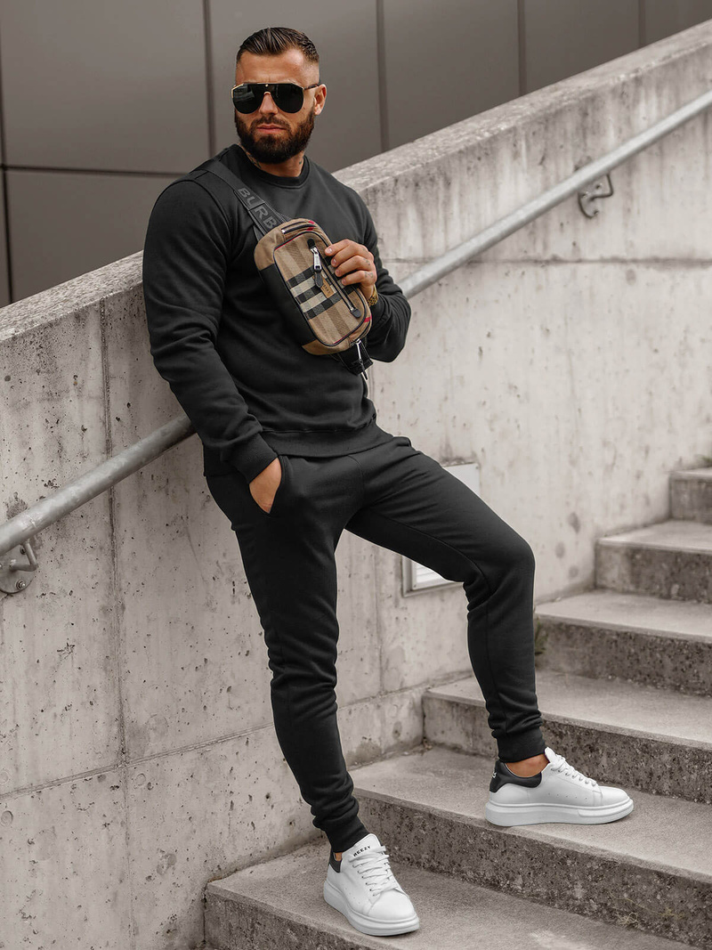 Pánska Tepláková Súprava Čierny OZONEE JS/68C10380/3Z