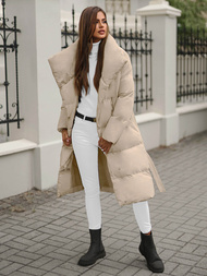 Dámska bunda béžová OZONEE JS/M737/62Z