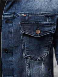 Pánska Riflová Bunda Tmavomodrá OZONEE NB/MJ523BS