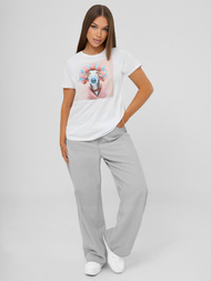 Dámske Tričko Bielo-Ružové OZONEE JS/YJ77726