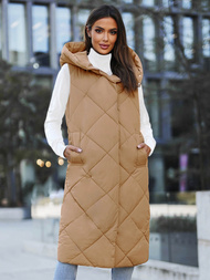 Dámska vesta camelová OZONEE JS/5M3165/84