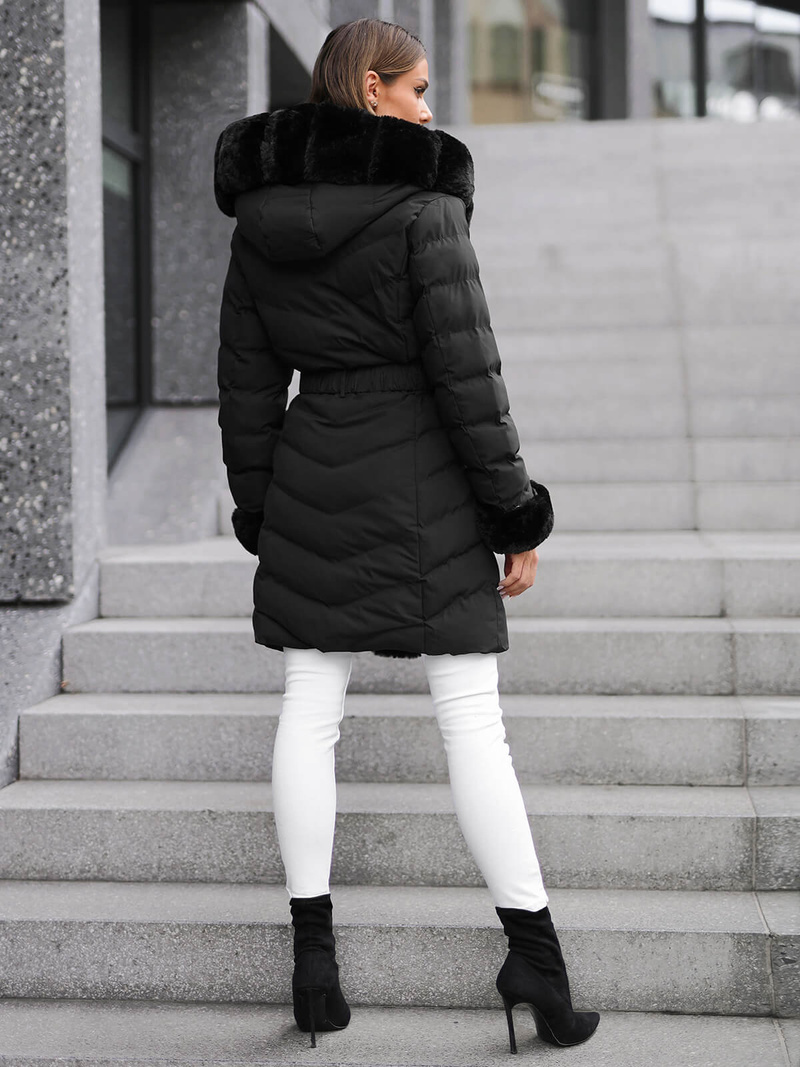 Dámska bunda čierna OZONEE JS/5M3156/392