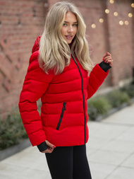 Dámska Zimná Bunda Červená OZONEE JS/M769/270Z