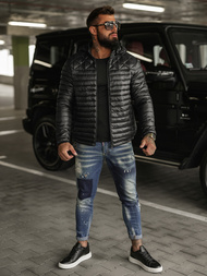 Pánska Bunda Čierna OZONEE JS/16M9328/392BZ