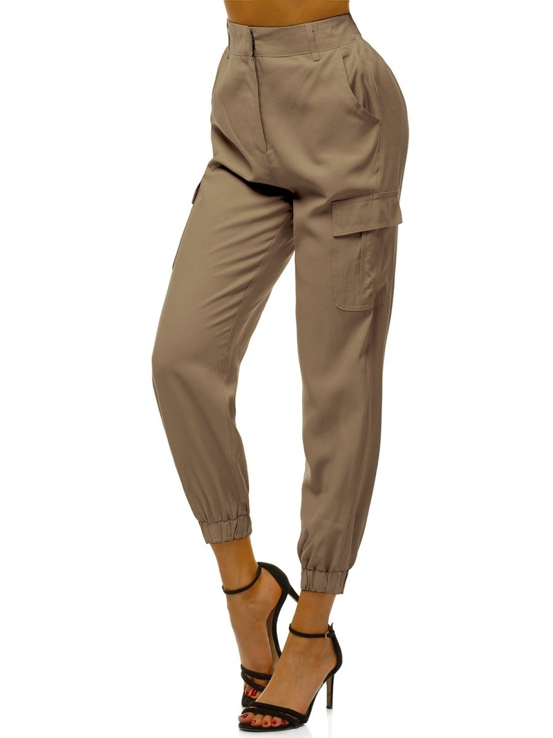 Dámske jogger nohavice Tmavo-Béžové OZONEE O/HM005