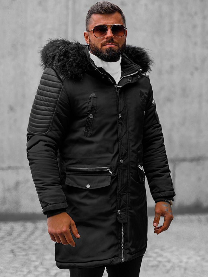 Pánska Zimná Bunda Čierna OZONEE O/88853