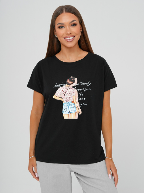 Dámske Tričko Čierne OZONEE JS/95T2573/3