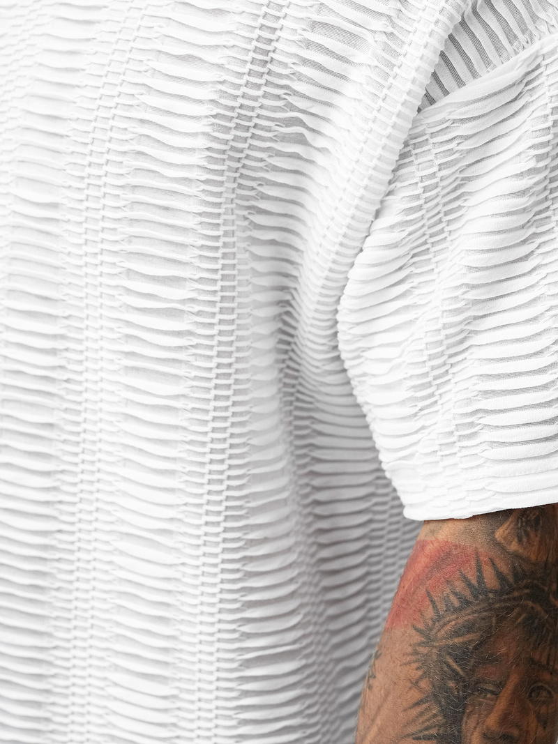 Pánske Tričko Biele OZONEE O/B1149