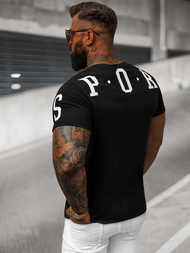 Pánske Tričko Čierne OZONEE O/8T1260/3