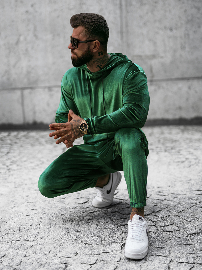 Pánska Tepláková Súprava Zelený OZONEE O/D7517