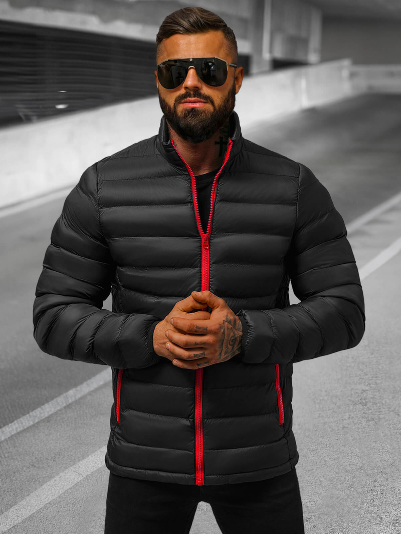 Pánska Bunda Čierna/2 OZONEE JB/JP1111