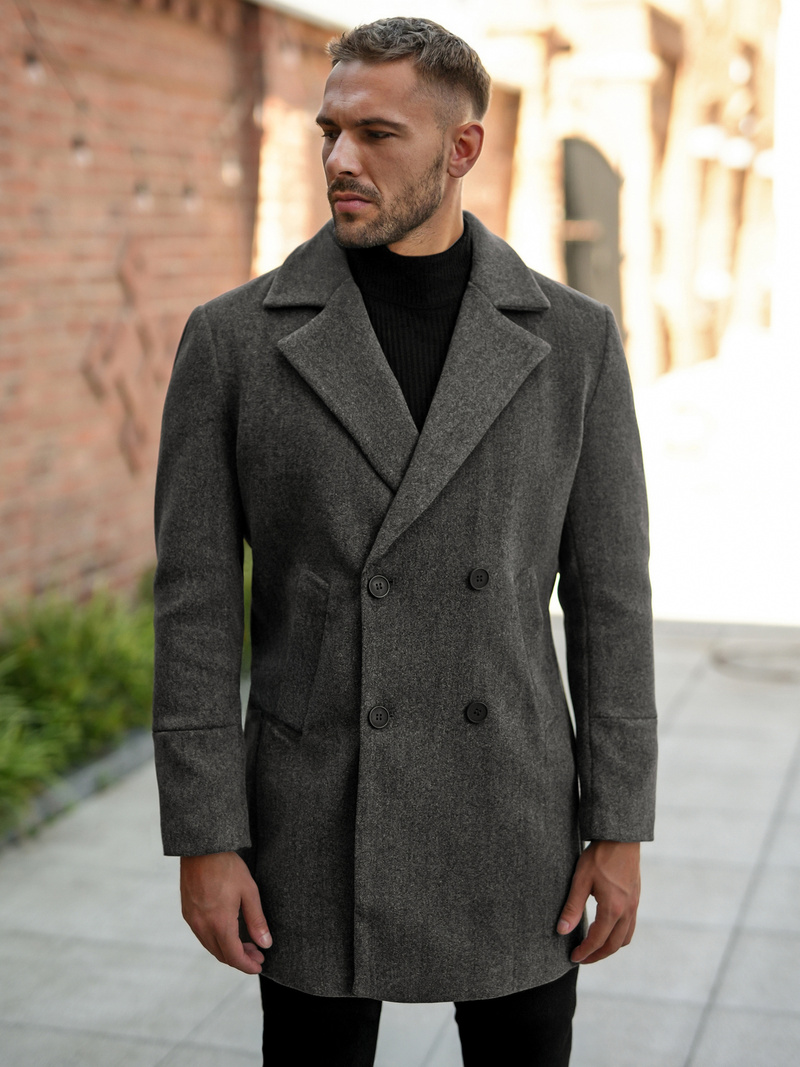 Pánsky kabát grafitový OZONEE JS/11Z8269