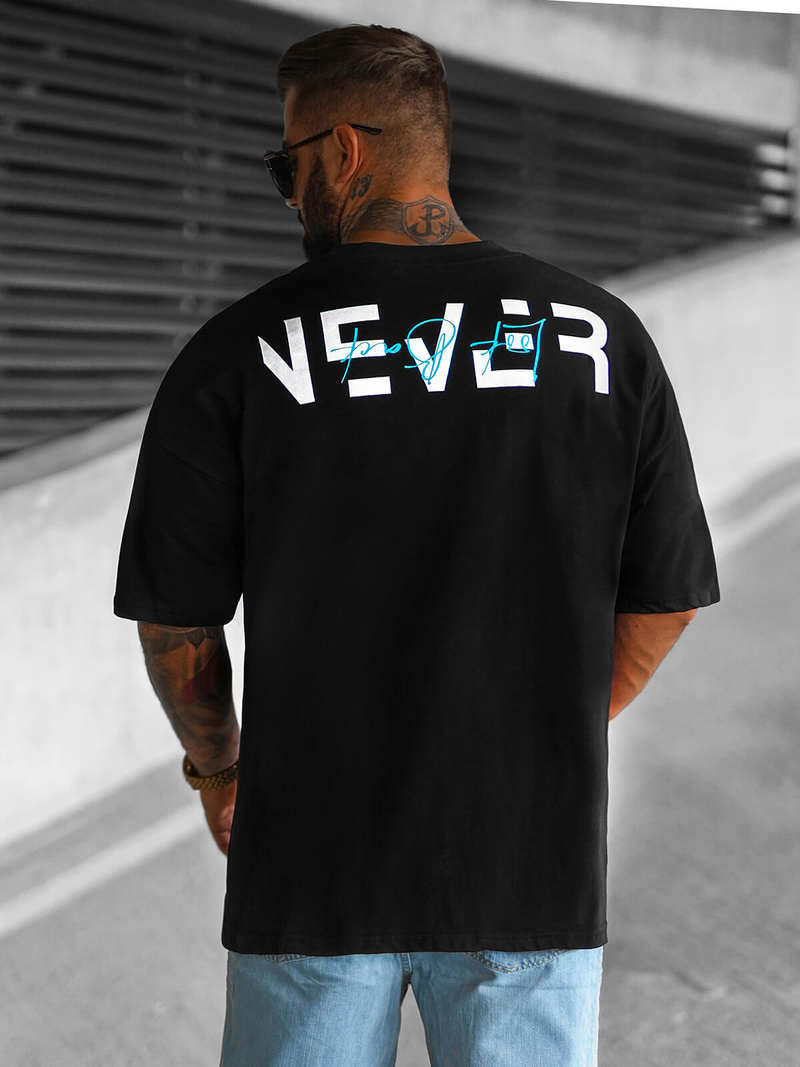 Pánske Tričko Čierne OZONEE O/3430