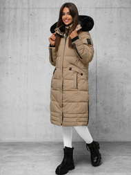 Dámska Bunda Tmavo-Béžové OZONEE O/W377