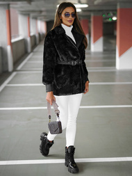 Dámska bunda čierna OZONEE JS/11Z8075Z