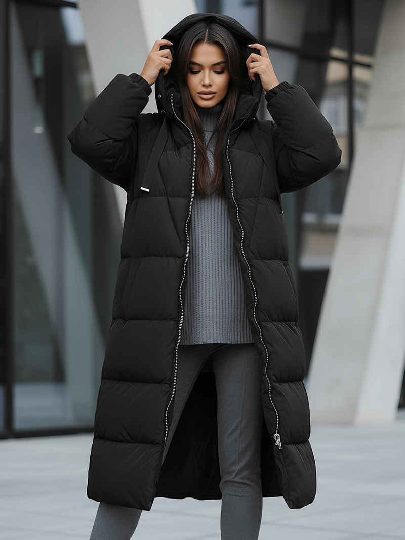 Dámska bunda čierna OZONEE JS/5M3163/392Z